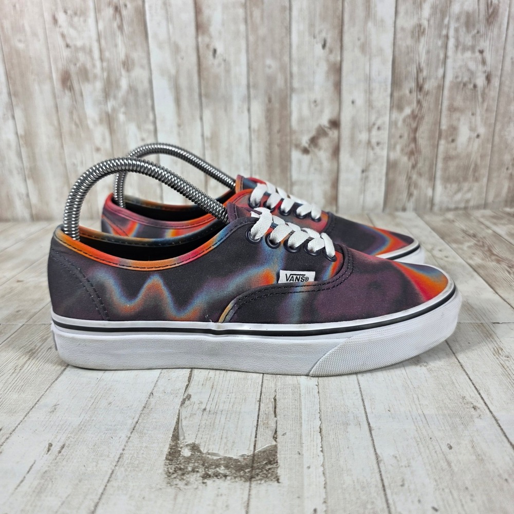 Vans Authentic Heat Map Aura Print Low Top Sneakers Womens 8 Mens 6.5 Multicolor